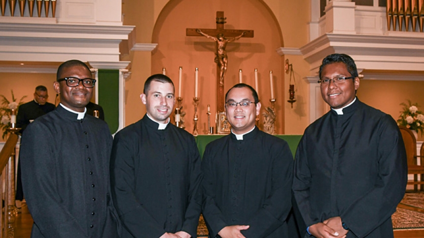 Four seminarians become candidates for holy orders